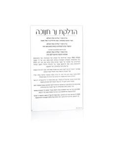 Lucite Chanukah Hadlakas Neiros Card