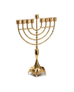 Silverplated Menorah - Gold - 18" Tall