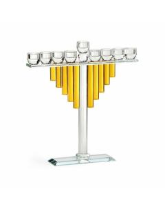 Crystal Menorah Two Tone 13"H