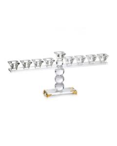 Crystal Menorah w/ Gold Feet - Balls Design