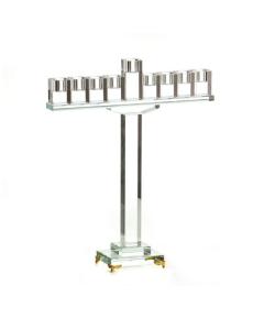 Crystal Tall Square Menorah