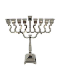 Silver Plated Menorah for Candles - Square Design