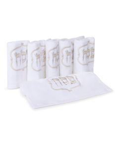 Silver & Gold Embroidered Hebrew Pesach Towel