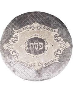 Marquise Collection Gray Velvet Matzah Cover