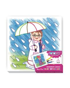 Raindrop Color-In Canvas