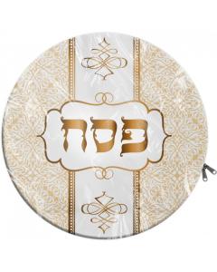 Ornate Vinyl Matza Tash Round - 12" Diameter
