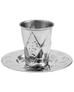 Stainless Steel Kiddush Cup & Trays