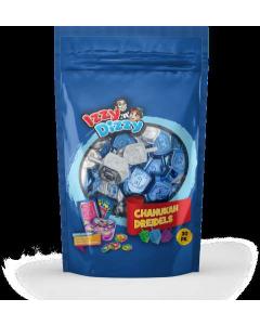 Blue & Silver Metallic Dreidels - Medium - 30 pack