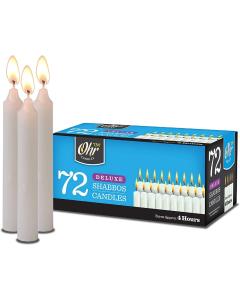 72 Pack Shabbos Candles - Burns 4 Hours
