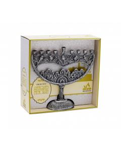 Antique Menorah Old City - Silver