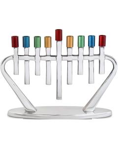 Colorful Aluminum Menorah