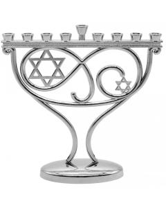 Mini Whimsical Menorah - Chrome Plated