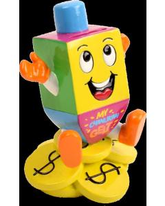 Ceramic Chanukah Gelt Bank - Multi-Color