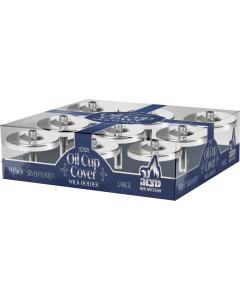 9pk Silver Plated Oil Covers - Medium