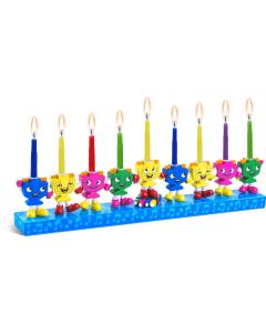 Hand Painted Resin Menorah - Dancing Menorahs