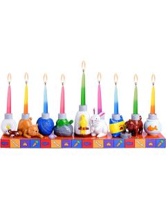 Hand Painted Resin Menorah - Pets