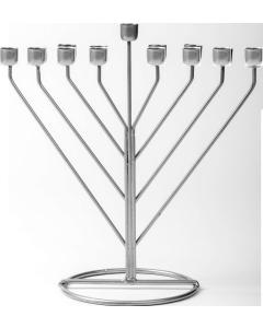 Wireframe Rambam Menorah - Silver