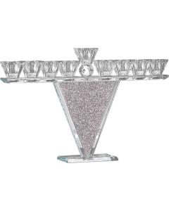 Crystal Glass Menorah - Crystals