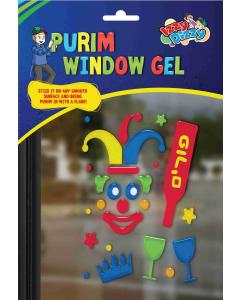 Izzy & Dizzy Purim Window Gel Decorations