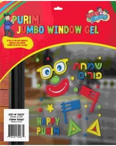 Izzy & Dizzy Jumbo Purim Window Gel Decorations