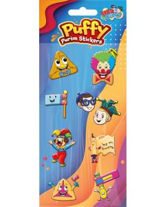 Puffy Purim Stickers - 12 Stickers