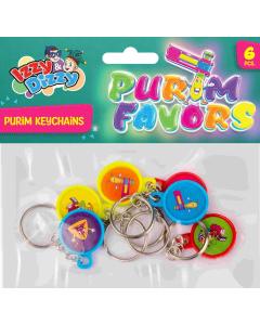 Purim Keychains - 6/pk