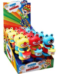 Candy-Filled Purim Clown Drummer