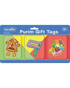Fun Purim Gift Tags - 12/pk
