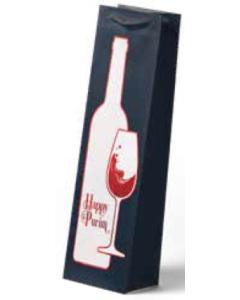 Purim Wine Bag - Wine Bottle with Glass 12/pk