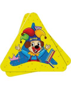 Colorful Purim Hamentashen Shaped Napkins - 10/pk