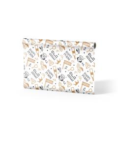 Purim Wrapping Paper - Black & Gold