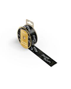 Purim Ribbon - Black & Gold