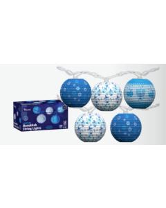 Chanukah LED Paper Lanterns String Lights