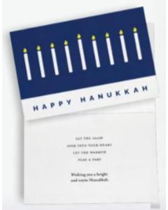 Chanukah Greeting Cards, 5-Pack - Candles