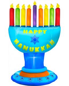 Outdoor Chanukah Blow-up Menorah - Multicolor