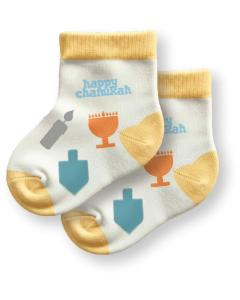 Chanukah Teen/Adults Socks - White