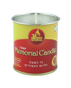 Yahrzeit Candle in Tin