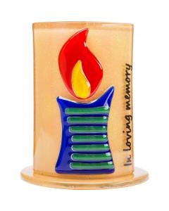 Handmade Glass Memorial Candle Holder