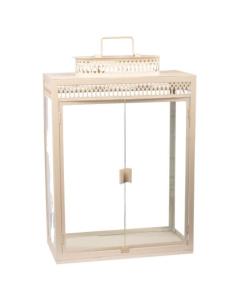 Menorah Glass Display Box Extra Large Size Sailor Knot Design Gold 27.75"