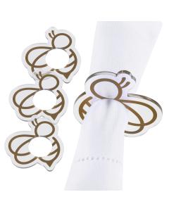 Bee Napkin Rings - Gold