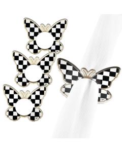 Butterfly Onyx Napkin Rings