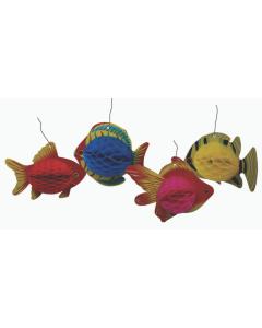 4 Hanging Plastic Fish