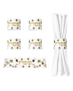 Ornate Garden Pesach Napkin Rings