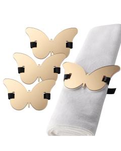 Butterfly Napkin Wraps - Gold