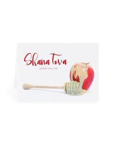 New Year Pack of 5 Cards - Shana Tova with Apple & Honey