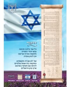Israeli Flag Laminated Poster