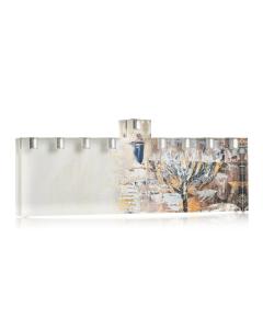 Painted Jerusalem Menorah