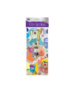 Purim Treat Bags (with Cartoon Purim Symbols)