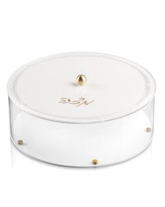 Hemstitch Matzah Box - Gold