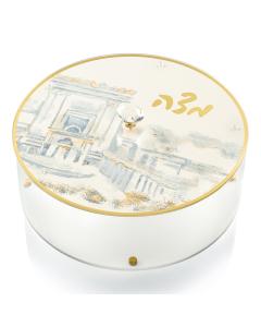 Painted Bais Hamikdash Matzah Box